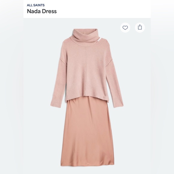 All Saints Other - AllSaints set-  Blush Pink Sweater & Slip Dress -  medium